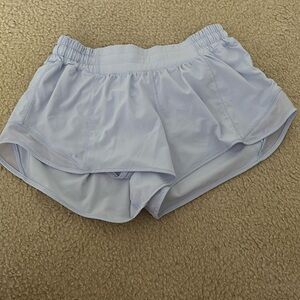 COPY - Light Blue/Purple Lululemon Athletic Shorts Size 6, 2.5 Length